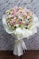 pure seed op160 + Hydrangeas, Roses, Eustomas and Baby Breath + opening stand