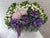pure seed bk896 hydrangeas + eustomas + brassica + statices + silver leaves flower basket