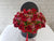 pure seed bk837 red roses + sweet williams + red berries flower box