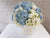 pure seed bk985 pastel blue hydrangeas & white eustomas table floral arrangement