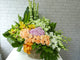 pure seed bk527 tube roses + eustomas + hydrangeas + white orchids + roses + cymbidium orchids huge flower basket
