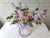 pure seed bk024 roses + hydrangeas + eustomas + matthiolas table flower arrangement