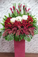 pureseed op213 +  Hydrangeas, Roses, Lilies, Orchids, Ginger Flower and Leaves + opening stand