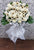 White Gerbera Chrysanthemum Condolences Flower Stand - SY246