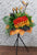  Gerberas, Orchids, Bird Of Paradise and leaves opening stand