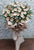 Champagne Gerbera Garden Opening Wood Stand - OP245