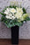 white gerbera ping pong Condolences Flower Stand - SY235