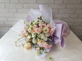 Eustoma & Roses Flower Bouquet - BQ944