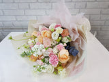 Graceful Rose & Eustomas Hand Bouquet - BQ990