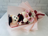 Graduation Gerbera & Rose Flower Bouquet - BQ916