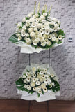 white gerbera, chrysanthemum  Condolences Flower Stand - SY221
