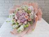 Pink Rose & Hydrangeas Flower Bouquet - BQ895