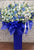 Blue hydrangeas gerbera Condolences Flower Stand - SY238
