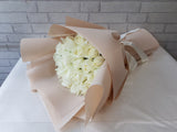 Pure White Rose Flower Bouquet - BQ929