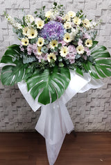 Purple Memoir Sympathy Flower Stand - SY256