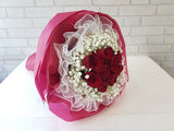 Romantic Baby Breath & Rose Flower Bouquet - BQ995