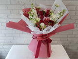Romantic Rose & Eustomas Flower Bouquet - BQ969