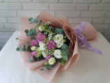 Rose & Eustoma Flower Bouquet - BQ934