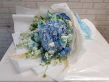 Sky Blue Hydrangeas Mix Flower Bouquet - BQ948