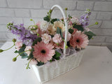 Soft Charm Gerbera Flower Basket - BT099