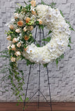 champagne roses phalaenopsis  Condolences Flower Stand - SY231