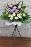 Purple Chrysanthemum Condolences Flower Stand - SY245