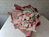 Sweet Rose & Carnation Hand Bouquet - HB005