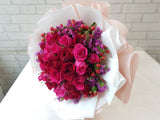 Sweet Rose Statice Flower Bouquet - HB056