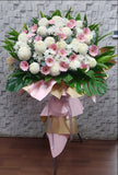pink gerbera Condolences Flower Stand - SY236