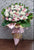 pink gerbera Condolences Flower Stand - SY236