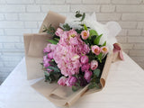 Tulip & Hydrangeas Hand Bouquet - BQ889