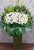 white gerbera ping pong Condolences Flower Stand - SY233