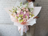 Blush Hydrangea & Rose Flower Bouquet - HB047