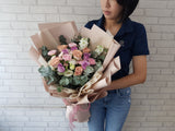 Cappuccino Rose & Carnation Flower Bouquet - BQ992