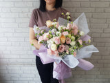 Eustoma & Roses Flower Bouquet - BQ944