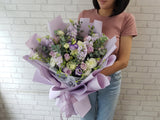 Exotic Rose & Matthiola Flower Bouquet - BQ896