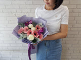 Gerbera & Ping Pong Flower Bouquet - BQ933