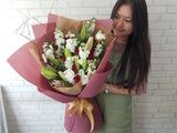 Lilies & Rose Flower Bouquet - HB089