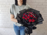 Midnight Passion Rose Flower Bouquet - BQ917