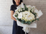 Pure Rose & Hydrangeas Flower Bouquet - BQ950