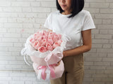 Romance Pink Rose Standing Bouquet - BT114