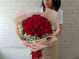 Romance Rose & Baby Breath Flower Bouquet - BQ979