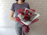 Romantic Red Rose Hand Bouquet - BQ967