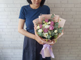Rose & Eustoma Flower Bouquet - BQ934