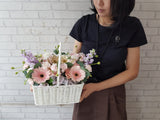 Soft Charm Gerbera Flower Basket - BT099