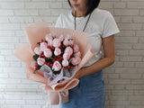 Sweet Pink Rose Flower Bouquet - BQ970