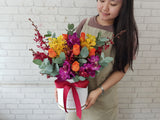 Vivid Colorful Orchid Flower Box - BT142