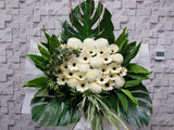White Elegance Condolences Flower Stand - SY248
