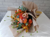 Bright Orange Rose Flower Bouquet - BQ943