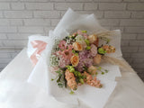 Champagne Rose Matthiola Flower Bouquet - BQ945